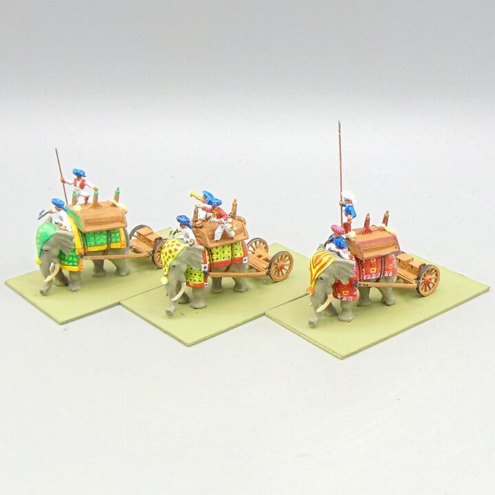 Grade D - Minifigs - C18th India - Maratha Elephant Drawn Artillery Limbers