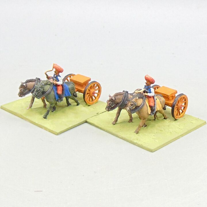 Grade D - Minifigs/Unidentified - C18th India - Maratha  Artillery Limbers, Teams & Drivers