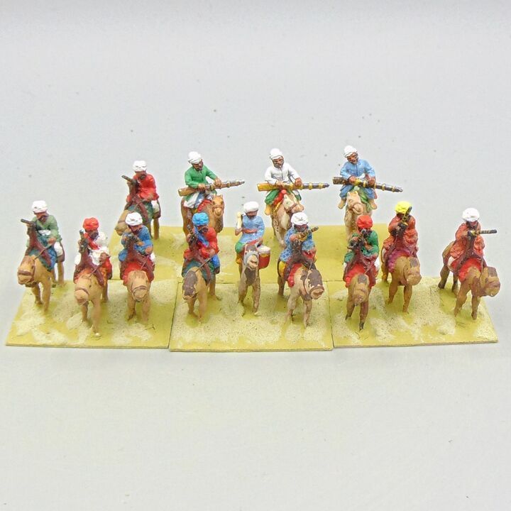 Grade D - Unidentified Manufacturer/Essex Miniatures - C18th India - Moghul or Maratha Camel Mounted Musketeers