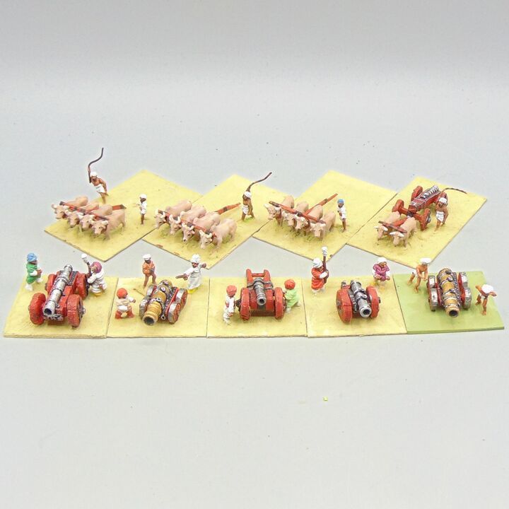 Grade D - Unidentified Manufacturer/Essex Miniatures - C18th India - Moghul or Maratha Artillery Battery Grade D - Unidentified Manufacturer/Essex Miniatures - C18th India - Moghul or Maratha Artillery Battery