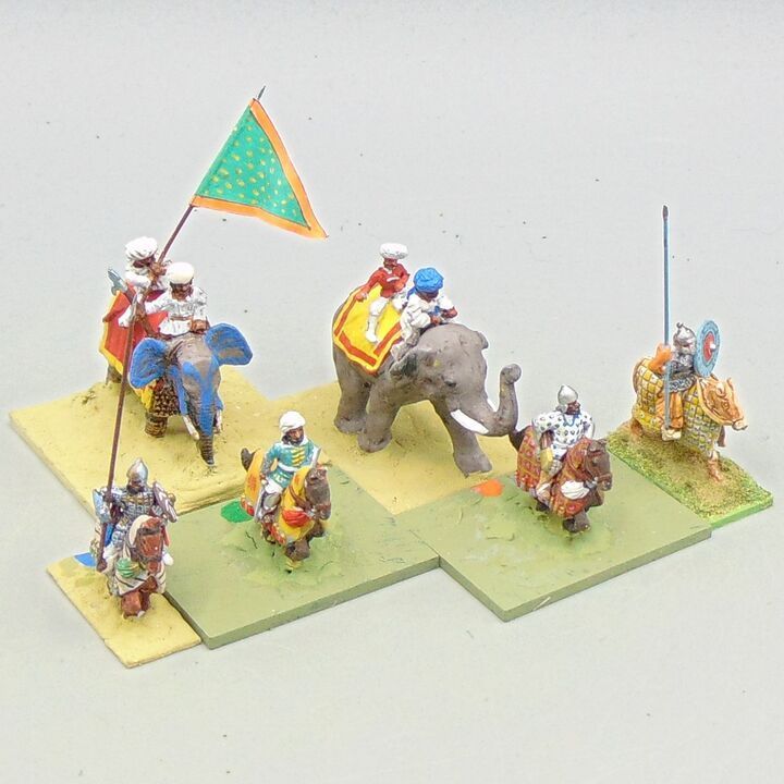 Grade D - Unidentified Manufacturer/Essex Miniatures - C18th India - Moghul or Maratha Mounted Generals & Staff Grade D - Unidentified Manufacturer/Essex Miniatures - C18th India - Moghul or Maratha Mounted Generals & Staff