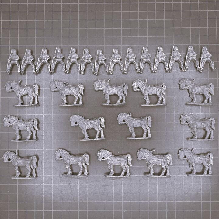 Hinchliffe Figures, Early Renaissance: Mounted Longbowmen