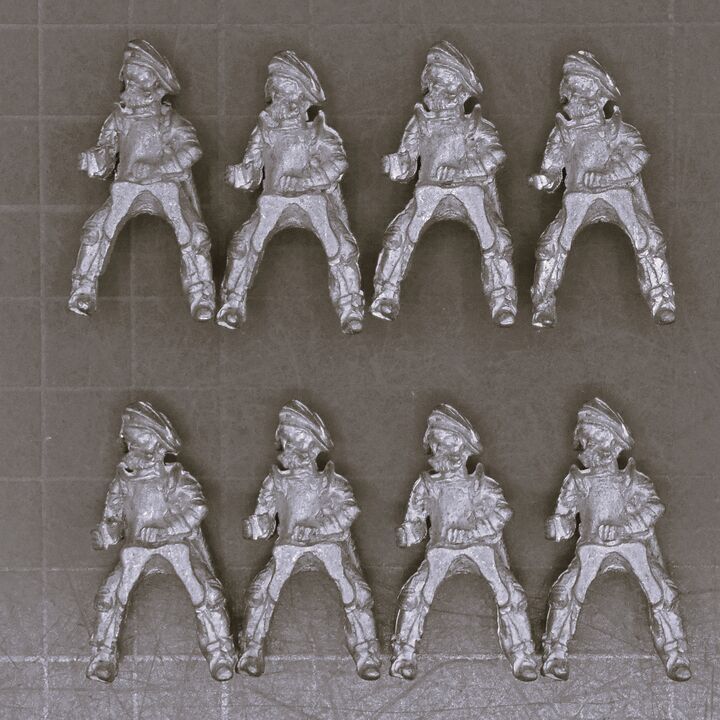 Hinchliffe Figures, Early Renaissance: Heavy Cavalry with Visored Sallet Helmets - No Horses Hinchliffe Figures, Early Renaissance: Heavy Cavalry with Visored Sallet Helmets - No Horses