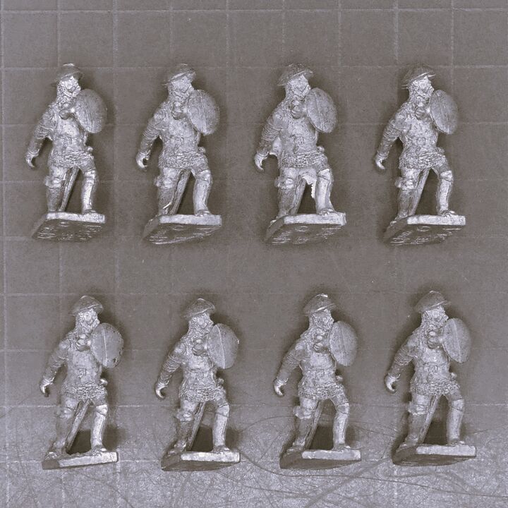 Hinchliffe Figures, Early Renaissance: Burgundian Pikemen with Shields