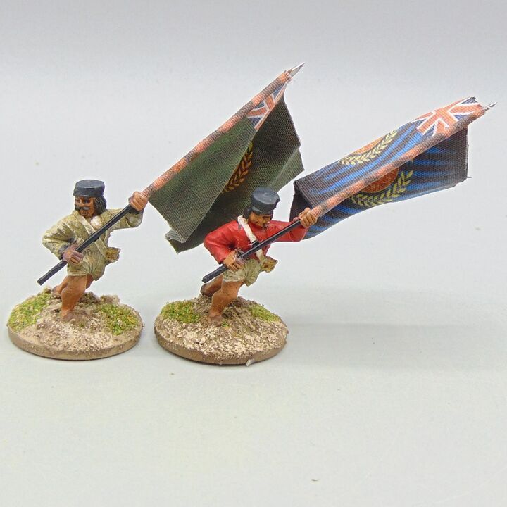 Grade D - Old Glory Miniatures - Indian Mutiny - Loyal Sepoy Standard Bearers