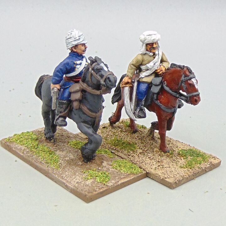 Grade D - Wargames Foundry - Indian Mutiny - Mounted British Officer with Hussar Trooper