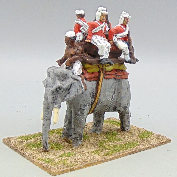 Grade D - Wargames Foundry - Indian Mutiny - British Troops Mounted on an Elephant