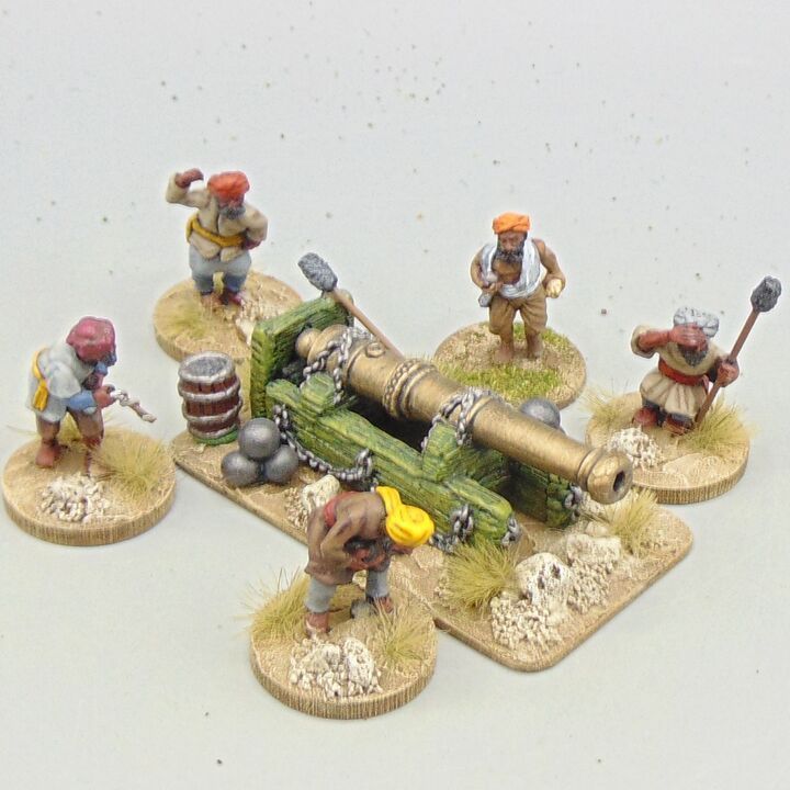 Grade C - Wargames Foundry/Unidentified Manufacturer - Indian Mutiny - Mutineer Bombard & Crew