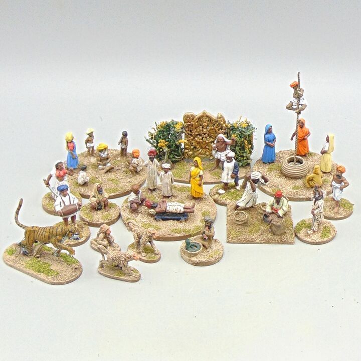 Grade D - Eureka Miniatures/Wargames Foundry - C19th Colonial India - Indian Civilians, Characters & Wild Animals
