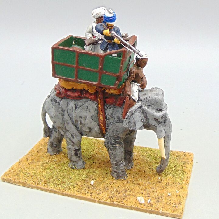 Grade D - Wargames Foundry - C19th Colonial India - Tiger Hunt Elephant with British Officer