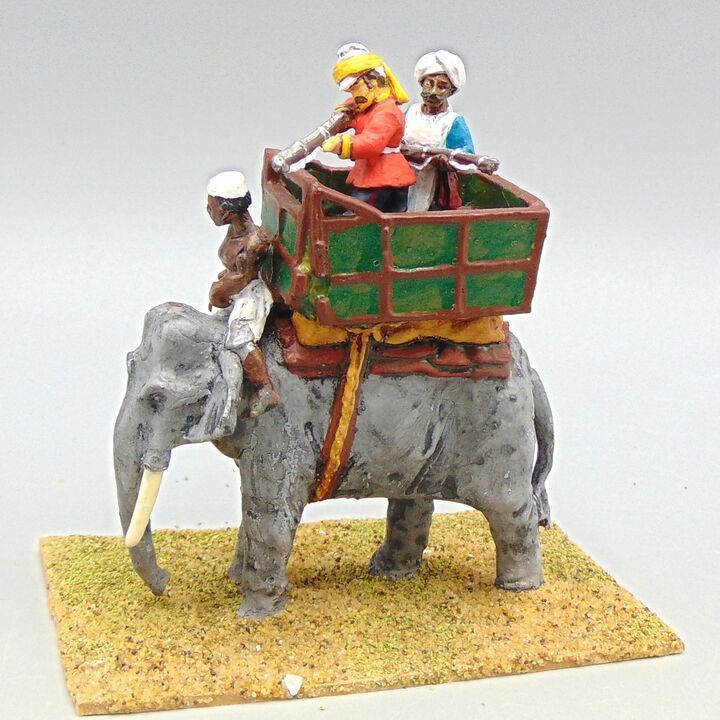 Grade D - Wargames Foundry - C19th Colonial India - Tiger Hunt Elephant with British Officer