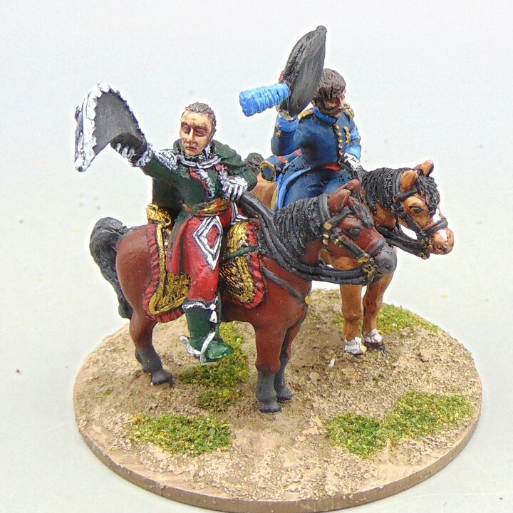 Grade C - Front Rank Miniatures - Napoleonic - French Marshall Grouchy & ADC