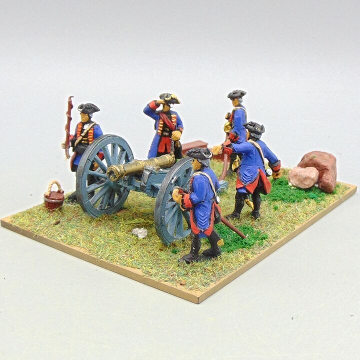 Grade D - Crann Tara Miniatures - WAS/1745 Jacobite Rebellion - British Field Gun & Crew