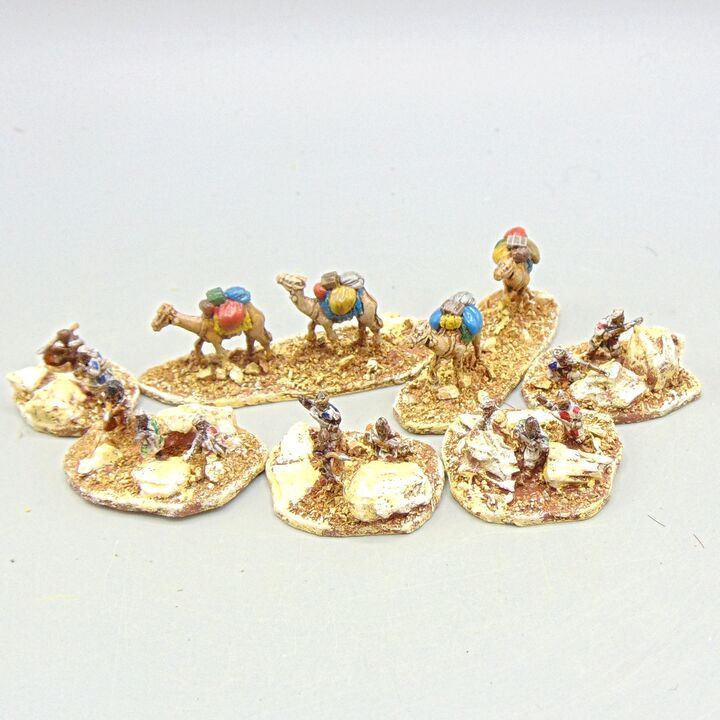 Grade E - Pendraken Miniatures - Mahdist War - Mahdist Infantry Skirmishing & Supply Camels