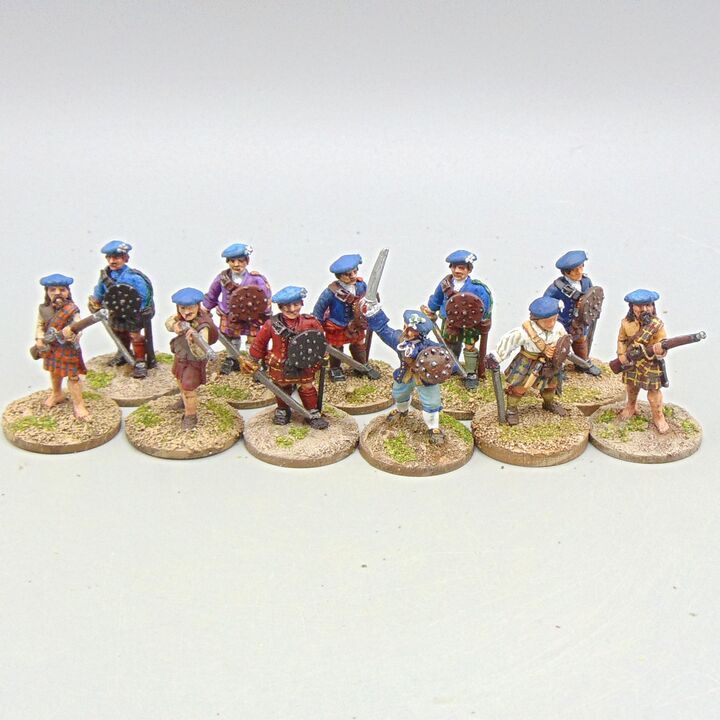 Grade D - Front Rank Miniatures/Warfare Miniatures - 1745 Jacobite Rebellion - Jacobite Highland Clansmen Grade D - Front Rank Miniatures/Warfare Miniatures - 1745 Jacobite Rebellion - Jacobite Highland Clansmen