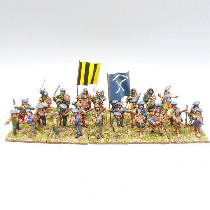Grade D - Wargames Foundry - ECW/Jacobite - Scots Highland Clansmen Unit