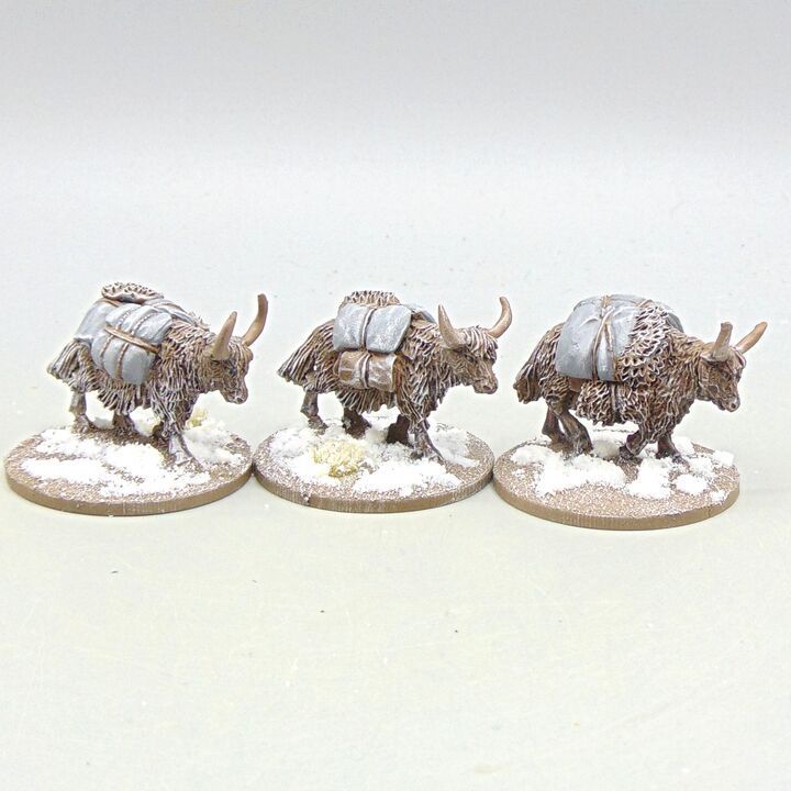 Grade D - Copplestone Castings - Back of Beyond/Fantasy - Baggage Yaks Grade D - Copplestone Castings - Back of Beyond/Fantasy - Baggage Yaks