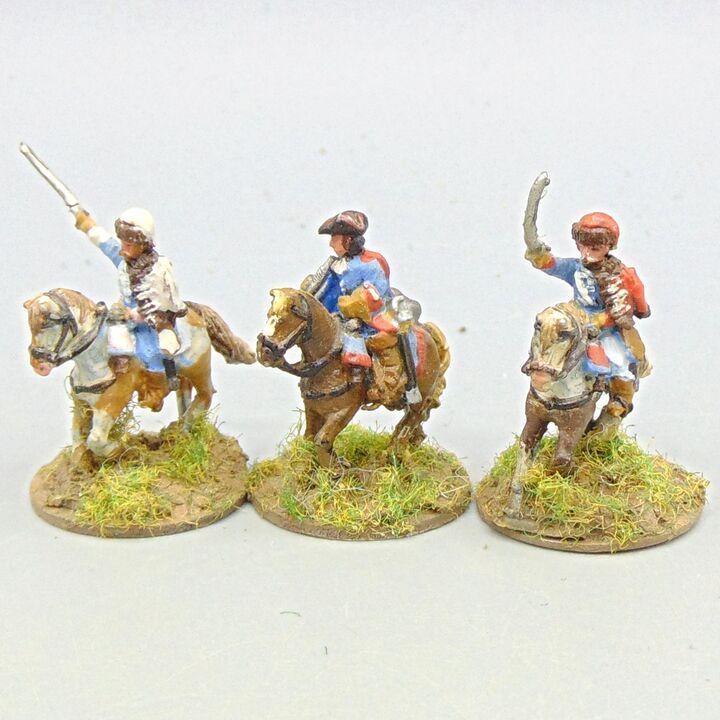 Grade E, Dixon Miniatures - WSS - Bavarian Light Cavalry Officers & Musician