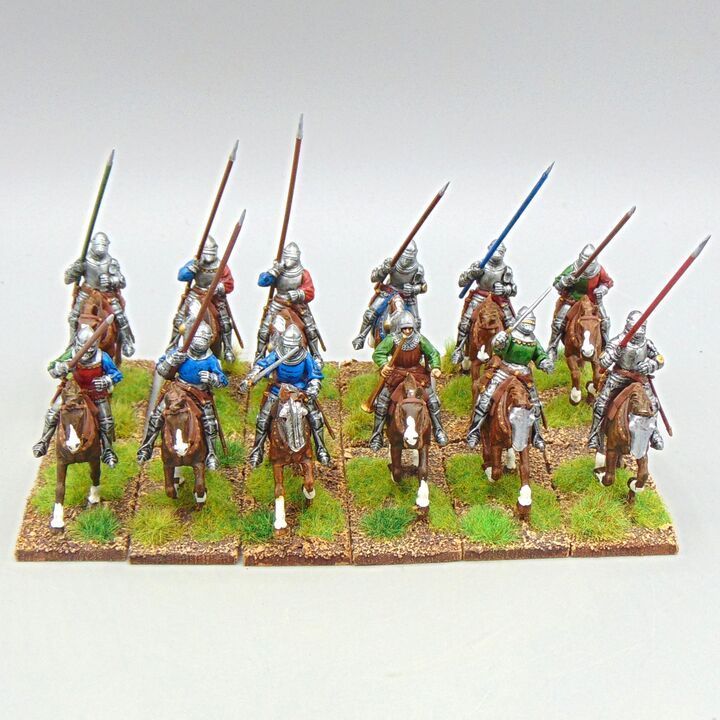 Grade C - Perry Miniatures - WOTR - Mounted Men at Arms Unit