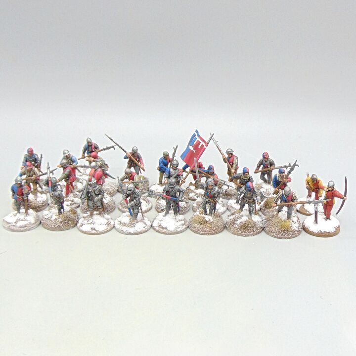 Grade C - Perry Miniatures - WOTR/Game of Thrones - Dismounted Men at Arms, Halberdiers & Archers