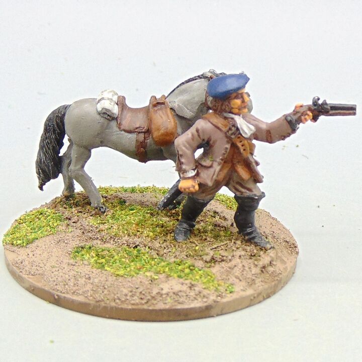 Grade D - Front Rank Miniatures - Jacobite Rebellions - Dismounted Jacobite Lowland Cavalryman