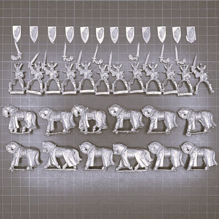 Black Tree Design/Wargames Foundry, Fantasy: High Elf Knights on Barded Horses