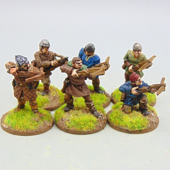 Grade C - Wargames Foundry - Dark Ages - Unarmoured Norman Crossbowmen