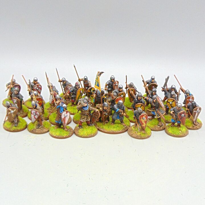 Grade C - Wargames Foundry - Dark Ages - Armoured Norman Infantry Unit