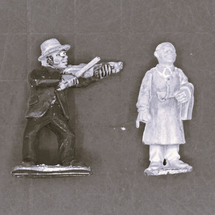 Wargames Foundry, Old West: Town Folk - Bartender & Fiddler