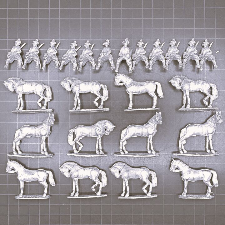 Cranntara Miniatures, SYW - Mounted Hanoverian Freytag Jaegers Unit