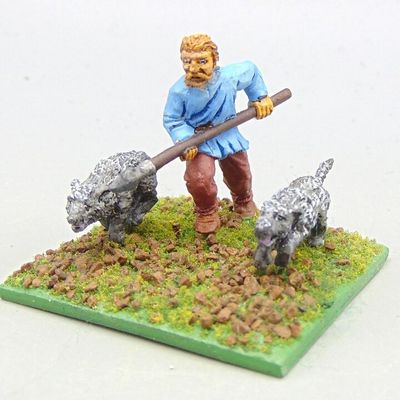 Grade D - Wargames Foundry - Ancient Celtic - Warrior Hunting with Dogs