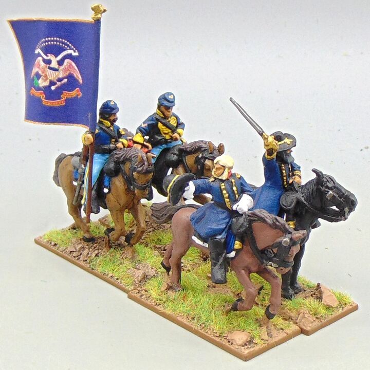Grade D - Perry Miniatures - ACW - Mounted Union Generals Command Group