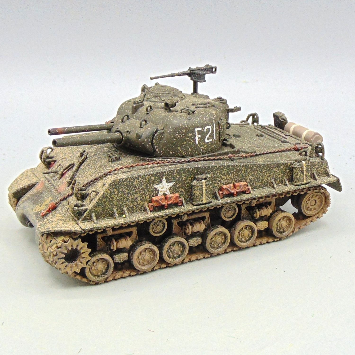 Grade C - Corgi UK - Korean War - US M4A3E8 Sherman Tank with Flamethrower