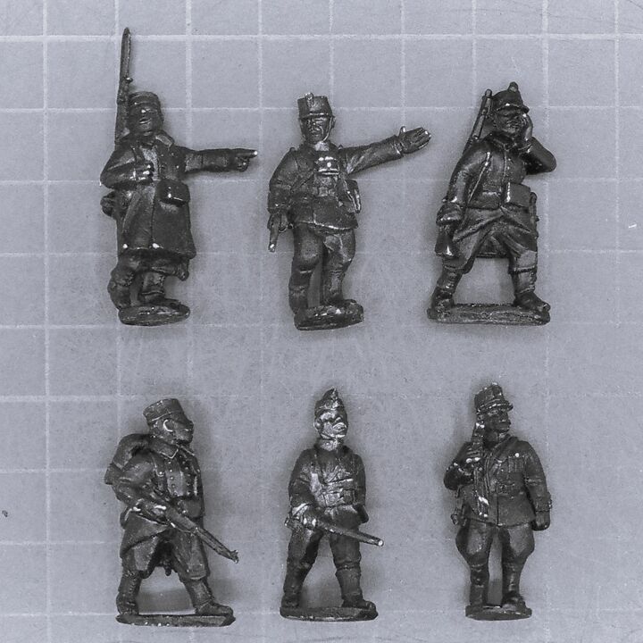 Great War Miniatures, WW1: Belgium Officers & NCO's