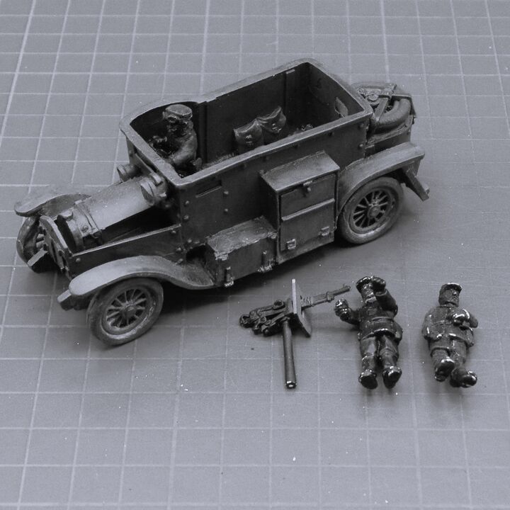 1st Corps Miniatures, WW1: Belgium Minerva Armoured Car & Crew 1st Corps Miniatures, WW1: Belgium Minerva Armoured Car & Crew