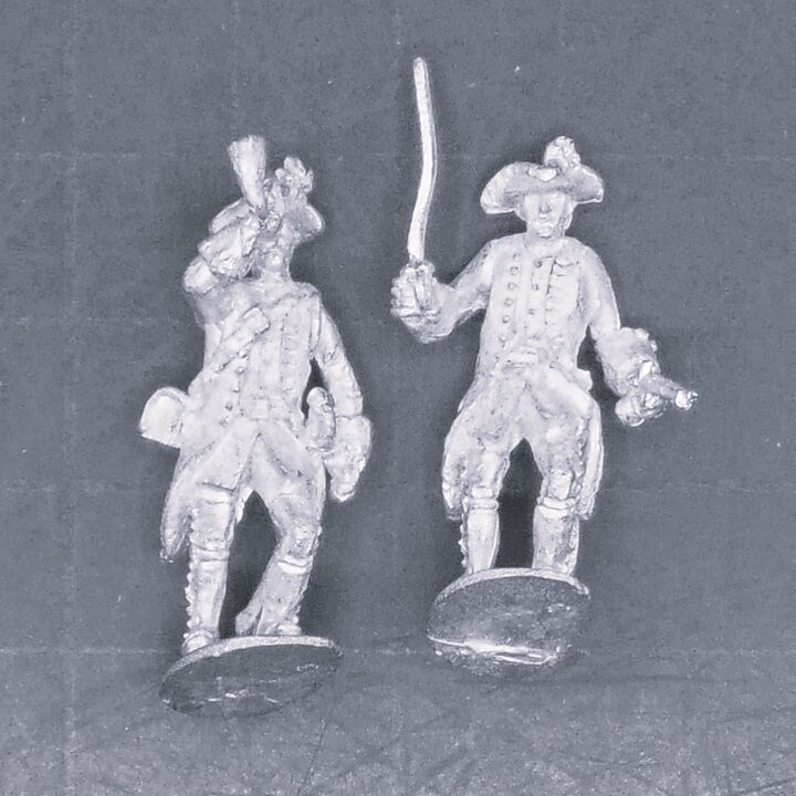 Cranntara Miniatures, SYW - Hanoverian Freytag Jagers Officer & Hornist