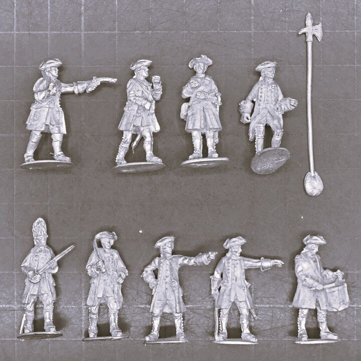 Cranntara Miniatures, Mid C18th - Various Infantry Command Cranntara Miniatures, Mid C18th - Various Infantry Command