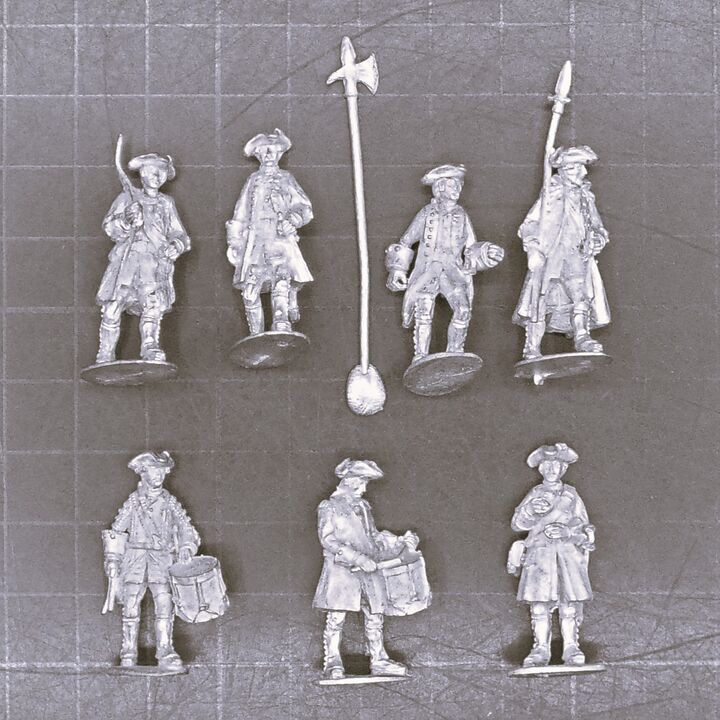 Cranntara Miniatures, Mid C18th - Various Infantry Command Cranntara Miniatures, Mid C18th - Various Infantry Command