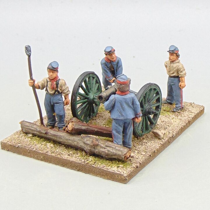 Grade C - Wargames Foundry - ACW - Confederate 6lb Field Gun & Crew