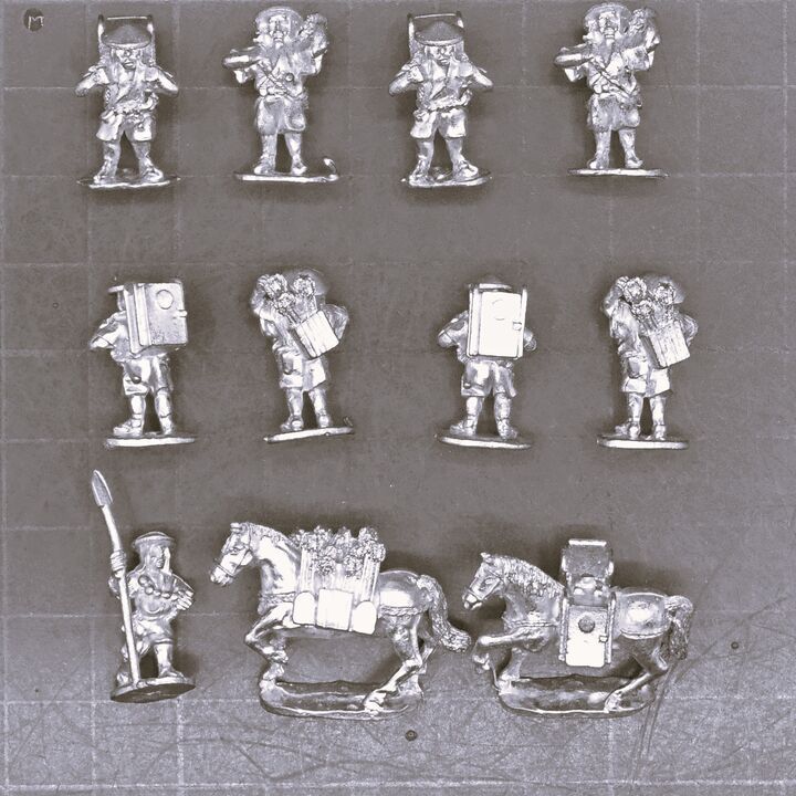 Museum Miniatures, Feudal Japan: Ashigaru Porters & Pack Horses
