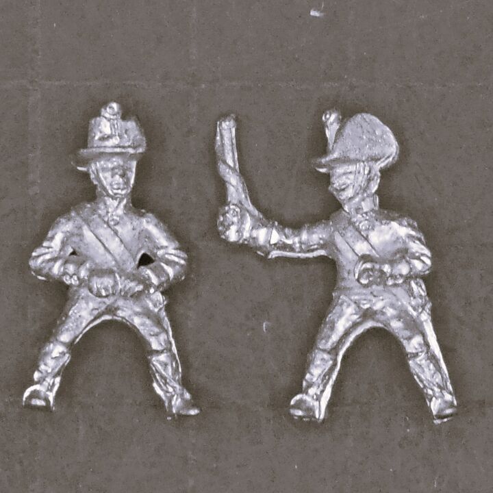 Essex Miniatures, Napoleonic - Austrian Artillery Limber Horse Drivers in Corsehut Hats - No Horses
