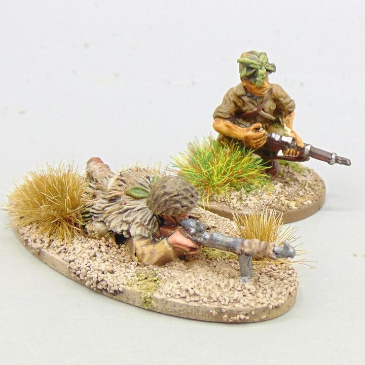Grade D - Warlord Games - WW2, Burma & Pacific - Imperial Japanese Infantry Sniper Team