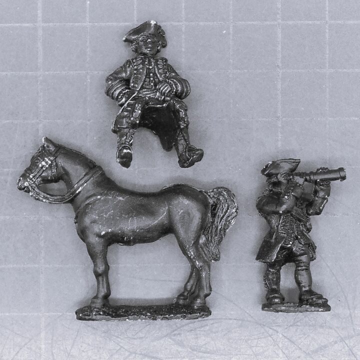 Front Rank Miniatures, SYW: Mounted British General with Artillery Officer