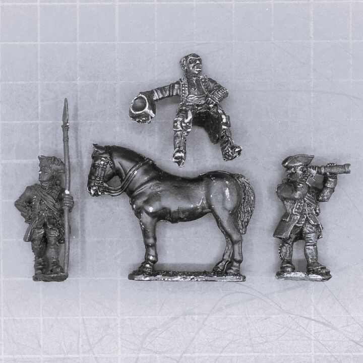 Front Rank Miniatures, SYW: British General - The Marquis of Granby Command Group