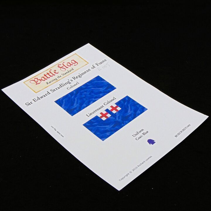 28mm, Battle Flag, ECW: Royalist Flags of Sir Edward Stradling's Regiment of Foot 28mm, Battle Flag, ECW: Royalist Flags of Sir Edward Stradling's Regiment of Foot