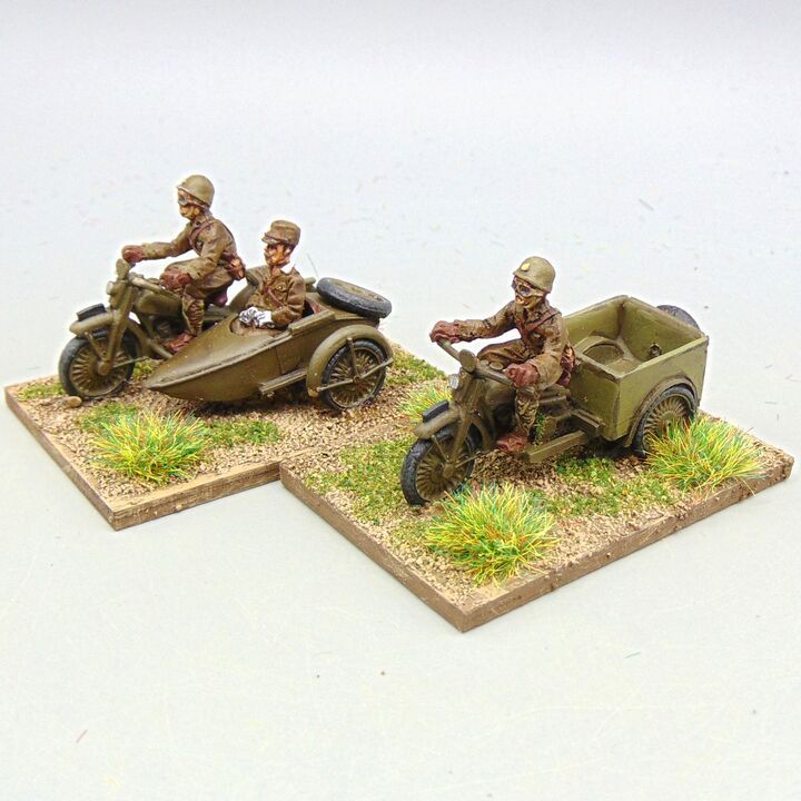 Grade D - Company B - WW2 Burma & Pacific - Japanese Motorcycle Combinations Grade D - Company B - WW2 Burma & Pacific - Japanese Motorcycle Combinations