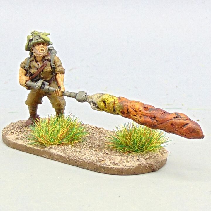 Grade D - TAG - WW2 Burma & Pacific - Japanese Infantry Flame Thrower Grade D - TAG - WW2 Burma & Pacific - Japanese Infantry Flame Thrower