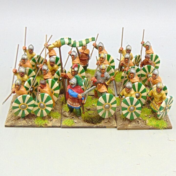 Grade C - Footsore Miniatures - Late Roman/Romano British - Unarmoured Infantry Unit