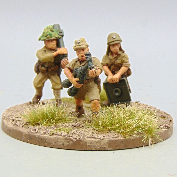 Grade D - TAG - WW2 Burma & Pacific - Japanese Army Medium Mortar Team, Moving Grade D - TAG - WW2 Burma & Pacific - Japanese Army Medium Mortar Team, Moving