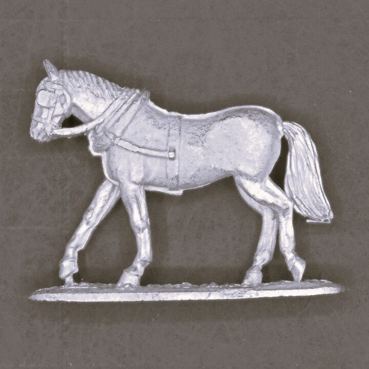 Minden Miniatures, Mid C18th - Ridden Draught or Limber Horse - Without Rider Minden Miniatures, Mid C18th - Ridden Draught or Limber Horse - Without Rider